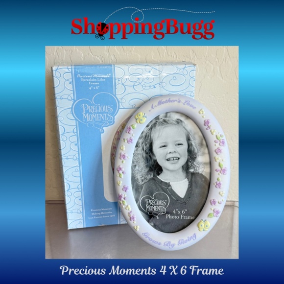 Precious Moments Porcelain Lilac 4" x 6" Frame 644007 (SB1441) - Picture 1 of 12
